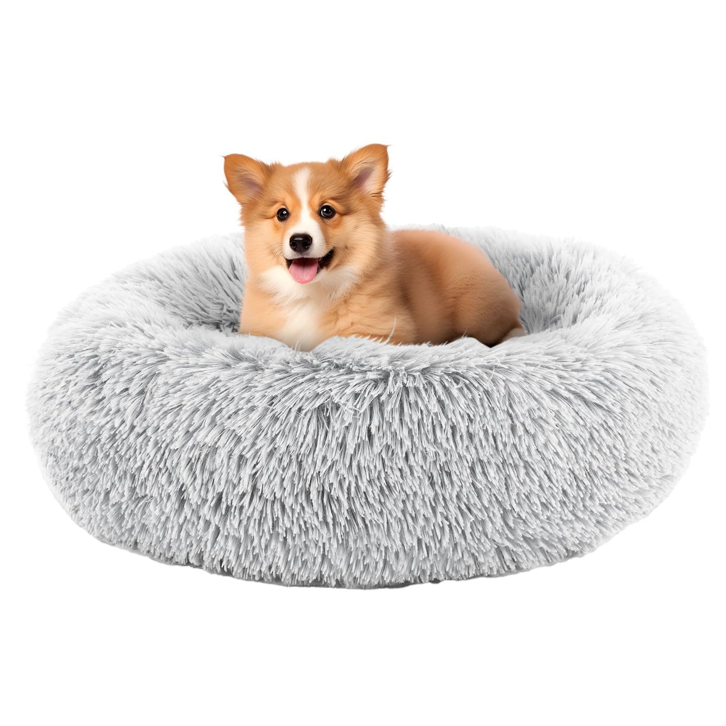 Calming Donut Cat & Dog Bed for Small & Medium Dogs
